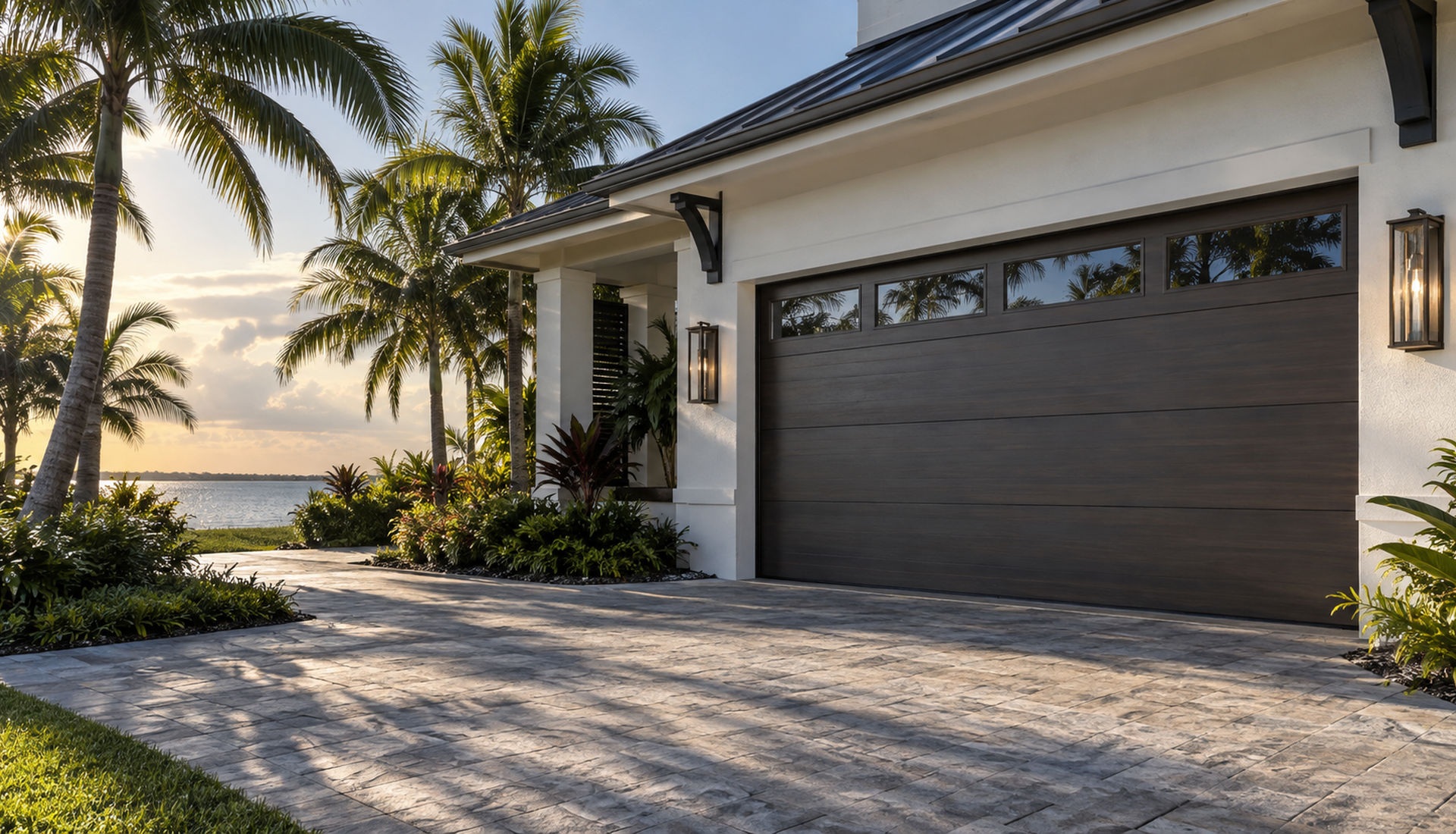 Florida Home With Garage Door